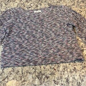 Madewell Blue and Pink Crew Neck Sweater